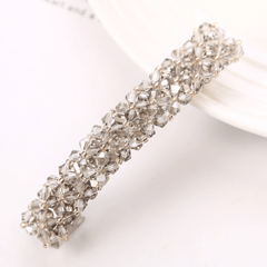 Crystal Beaded Hair Pin Snap Clip for Hair Bangs