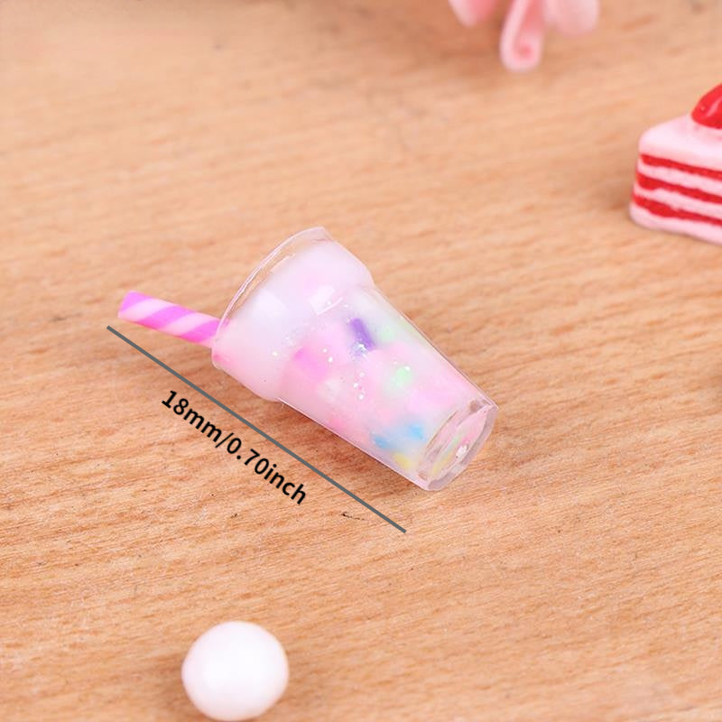 5pcs 1 12 Dollhouse Cream Drinks Bottles Model Dolls Kitchen Food