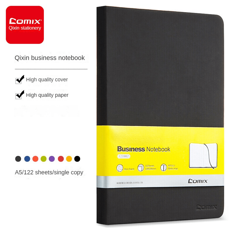 Comix PU Notebook 206 Yellow Purple Green Optional 122 Sheets