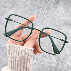 Anti Light Men's Glasses Large Square Frame