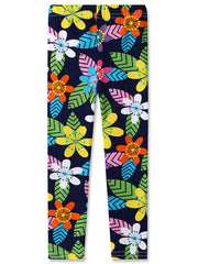 2pcs Girls Floral Print Leggings Comfortable Casual Pants Kids