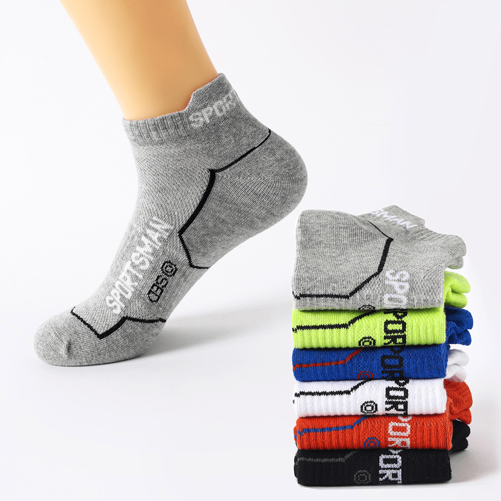Men's Short Socks Thin Sports Mesh Running Sweat Absorbent Casual Cotton Socks