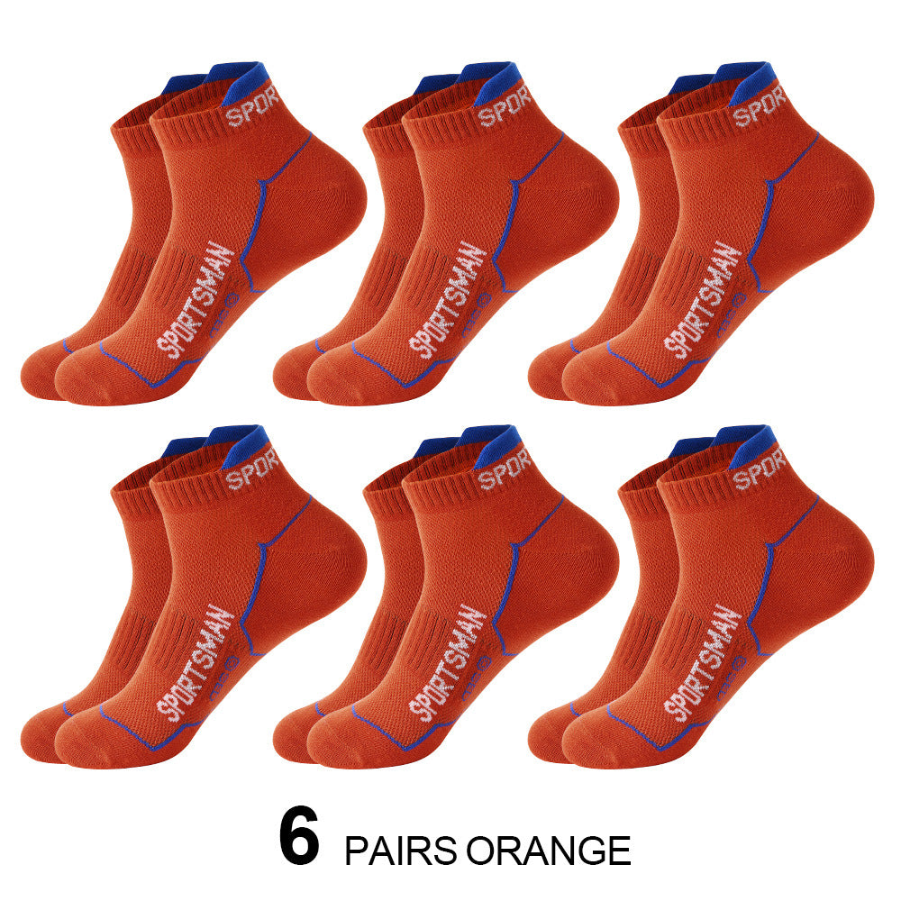 Men's Short Socks Thin Sports Mesh Running Sweat Absorbent Casual Cotton Socks
