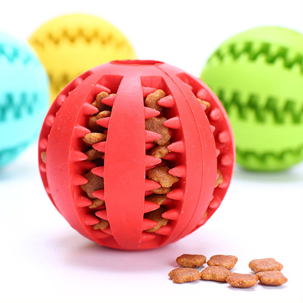 Food Leaking Rubber Chew Toy for Dogs, Interactive Molar Fun