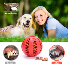 Food Leaking Rubber Chew Toy for Dogs, Interactive Molar Fun