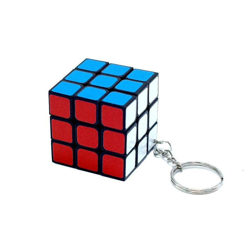 12pcs Men's Puzzle Cube Keychain Entry Level Toy