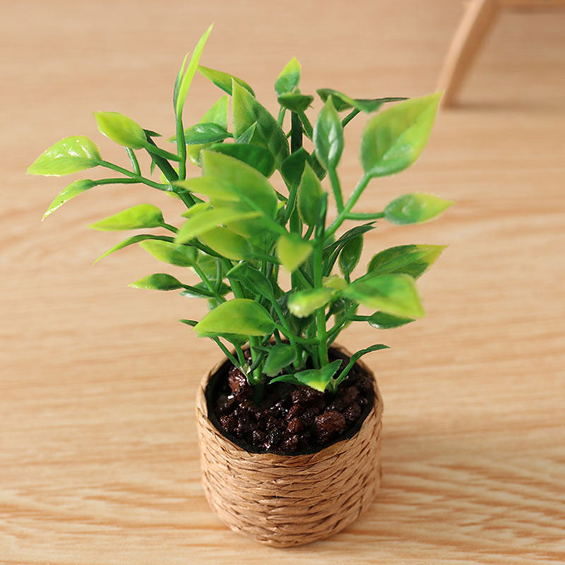 1:12 Dollhouse Mini Tree Potted Green Plant Doll House Furniture Home Decor