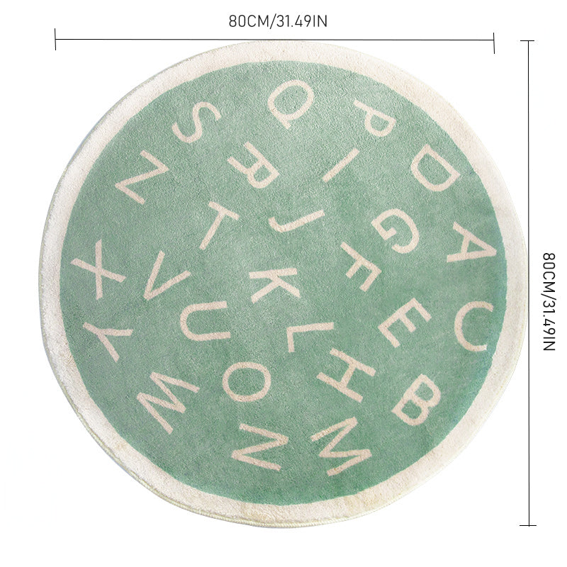 Nordic Round Cartoon Carpet Thick Plush Rugs