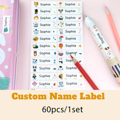 Custom Self-adhesive Name Sticker Personalized Waterproof Stickers Label