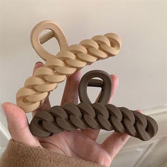 Coffee Hair Claw Solid Frosted Shark Claw Hair Accessories