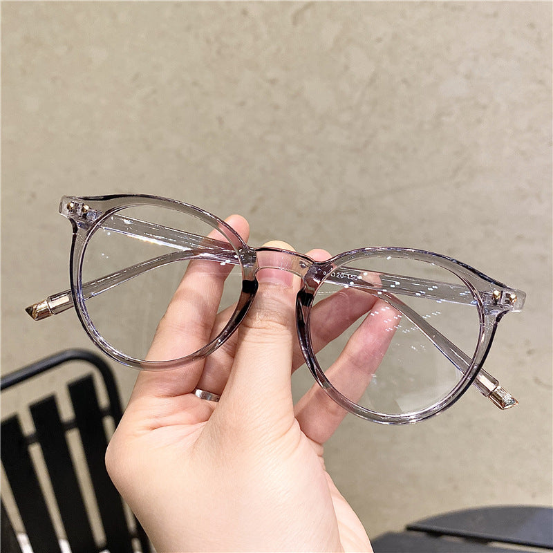 Anti Light Glasses for Men Women Students Rivet Decor Spectacles Frame