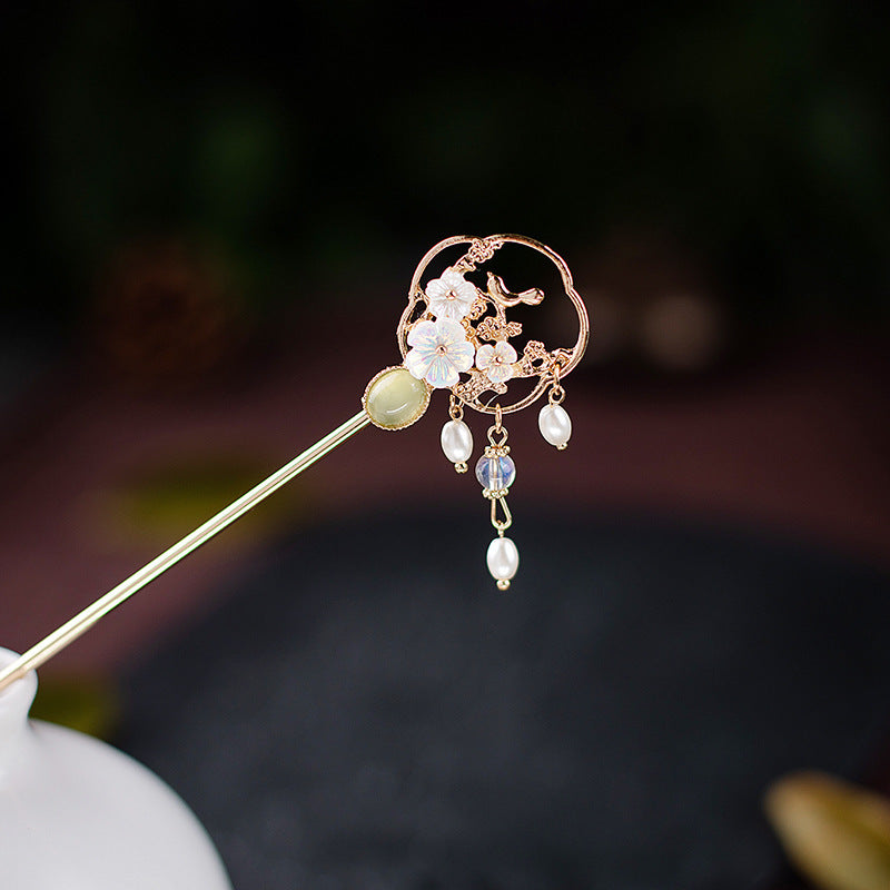 Flower Jewelry Hairpin Hair Stick Cheongsam Chinese Stye Headwear Hair Accessori