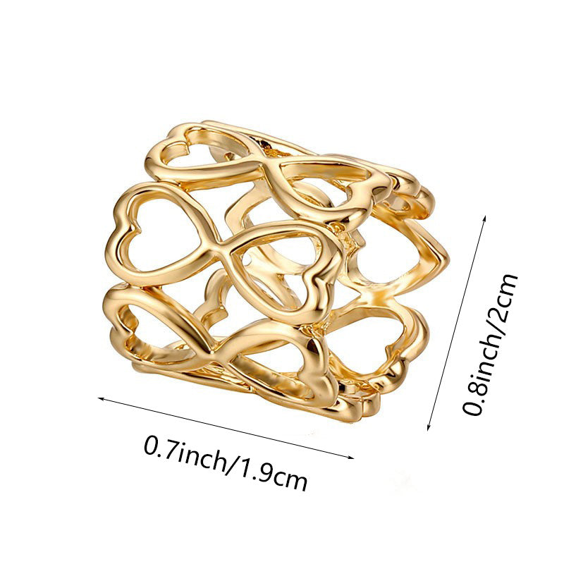 Heart Pattern Scarf Ring Metal Clip Shawl Clip Jewelry