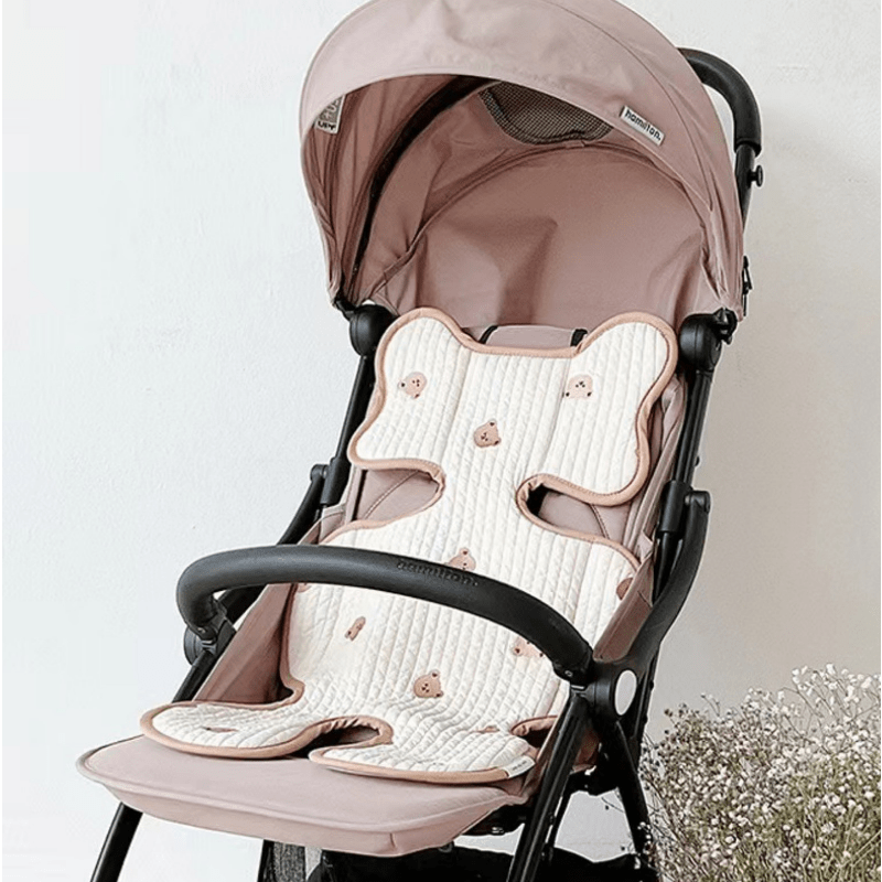 Baby Stroller Cushion Thin Cotton Embroidery Breathable All Seasons