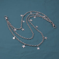 Punk Star Pendant Layered Chains Belt for Skirts Pants