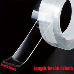 Transparent Nano Tape Washable Gel Reusable Double Sided Tape