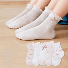 5 Pairs of Cute Kids Summer Socks, Ideal for Boys & Girls