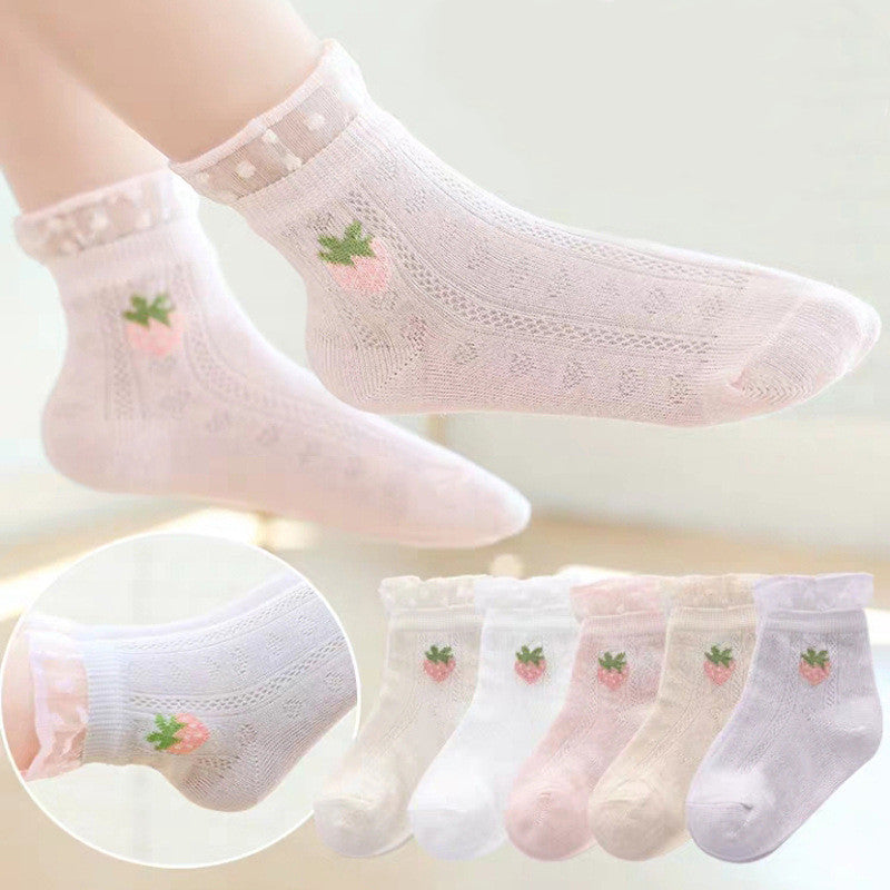 5 Pairs of Cute Kids Summer Socks, Ideal for Boys & Girls