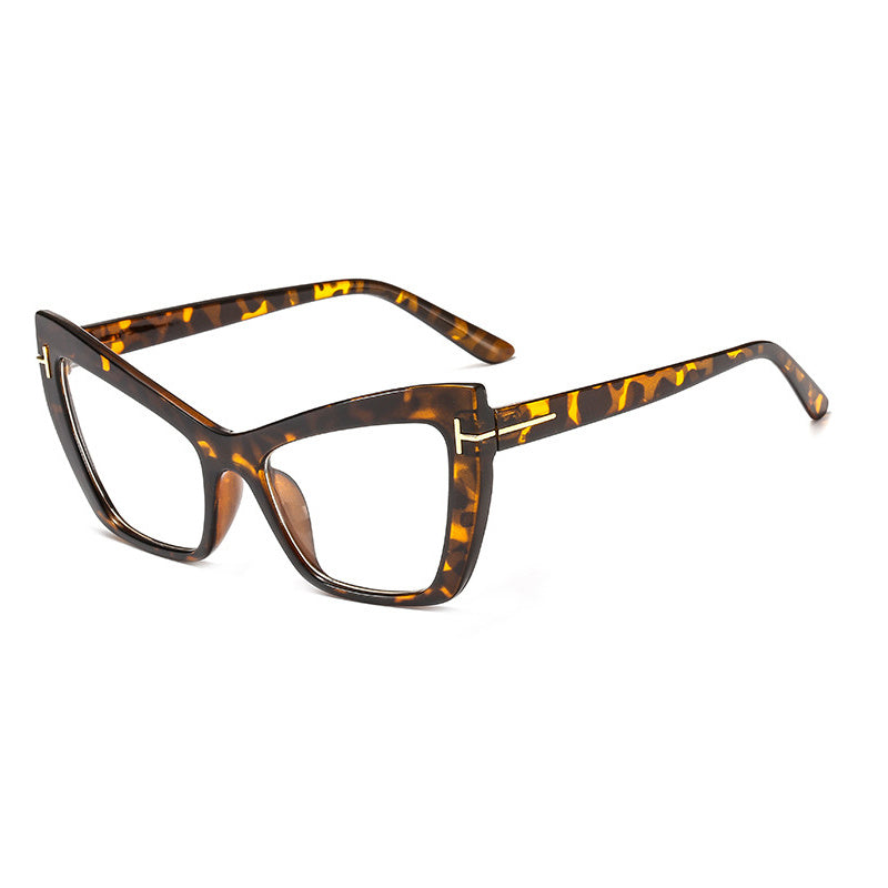 Cat Eye Clear Lens Glasses For Women Men Retro Tortoiseshell Spectacles