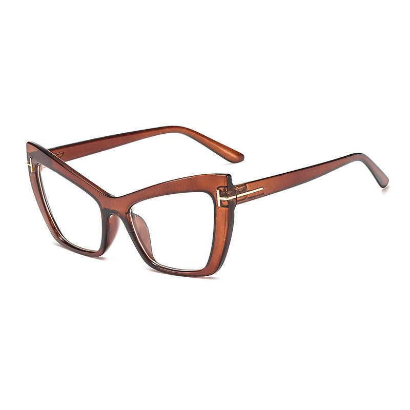Cat Eye Clear Lens Glasses For Women Men Retro Tortoiseshell Spectacles