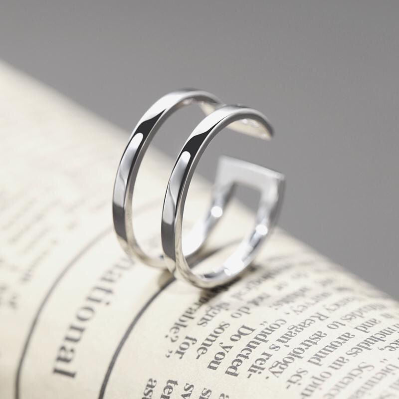 Silver Ring Tide Male Funky Port Opening Male's Mixed Index Finger Ring
