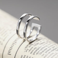 Silver Ring Tide Male Funky Port Opening Male's Mixed Index Finger Ring