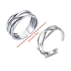 Silver Ring Tide Male Funky Port Opening Male's Mixed Index Finger Ring