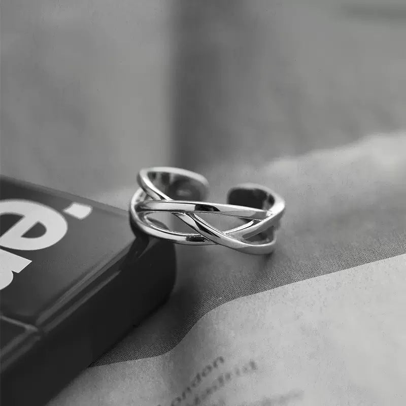 Silver Ring Tide Male Funky Port Opening Male's Mixed Index Finger Ring