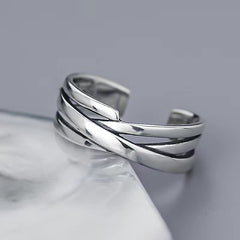 Silver Ring Tide Male Funky Port Opening Male's Mixed Index Finger Ring