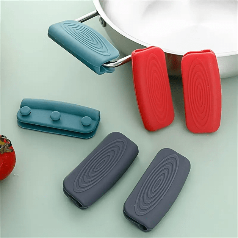 2pcs Silicone Pot Handle Cover Heat Insulation Kitchen Accessories