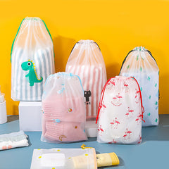 Travel Shoe Storage Organizer Bag Transparent PVC Drawstring Case