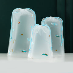 Travel Shoe Storage Organizer Bag Transparent PVC Drawstring Case