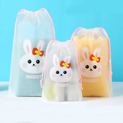 Travel Shoe Storage Organizer Bag Transparent PVC Drawstring Case