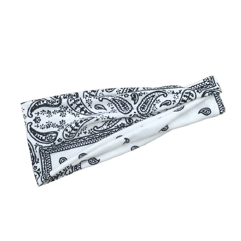Boho Style Headband Yoga Hair Band Sports Headband Turban Paisley Pattern