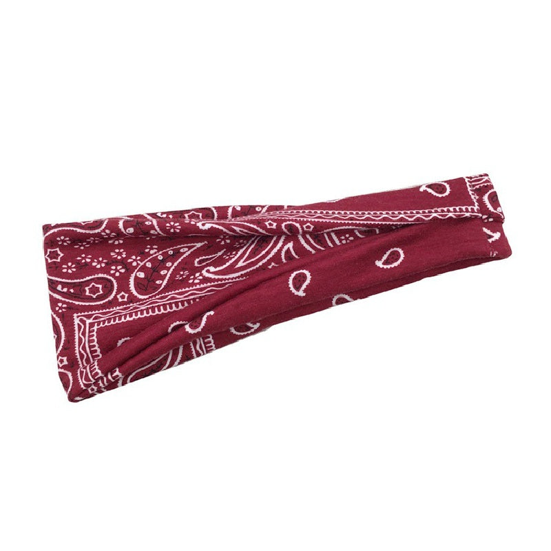 Boho Style Headband Yoga Hair Band Sports Headband Turban Paisley Pattern