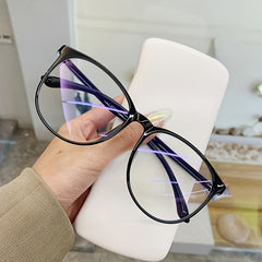 Light Blocking Round Glasses Frames Transparent Optical Eyewear