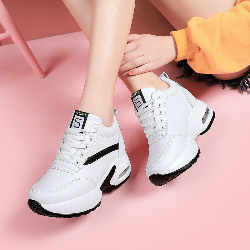 Women's Inner Wedge Sneakers Low Mesh Sports Shoes