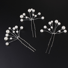 Faux Pearl Hairpin U Shaped Hairpin Head Jewelry Hair Accessories