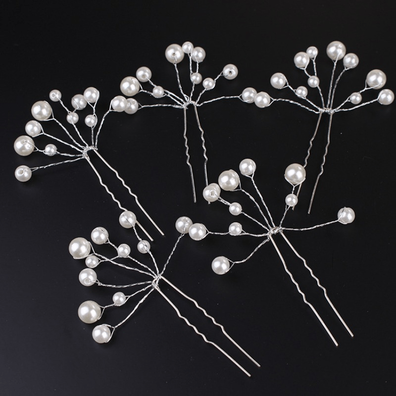 Faux Pearl Hairpin U Shaped Hairpin Head Jewelry Hair Accessories
