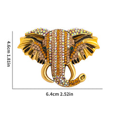 Elephant Rhinestone Brooch Pin Men's Accessory