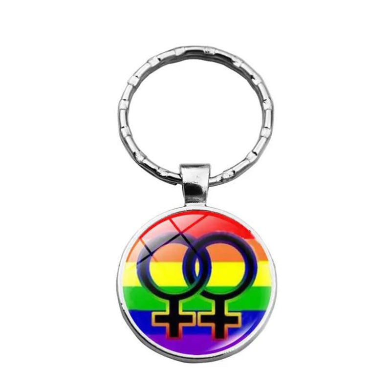 Rainbow Keychain LGBT Pride Month Key Ring Bag Accessory