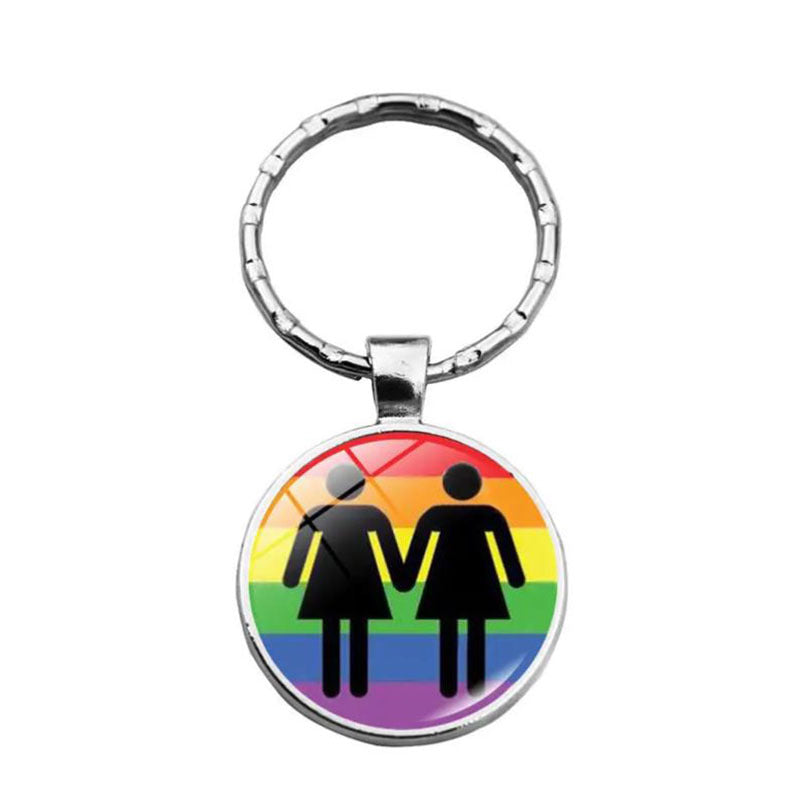 Rainbow Keychain LGBT Pride Month Key Ring Bag Accessory