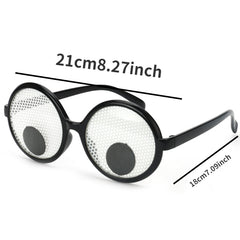 Men's Eyeball Round Frame Funny Birthday Party Glasses