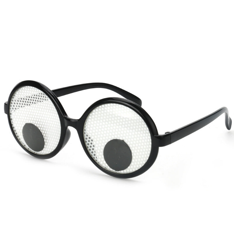 Men's Eyeball Round Frame Funny Birthday Party Glasses