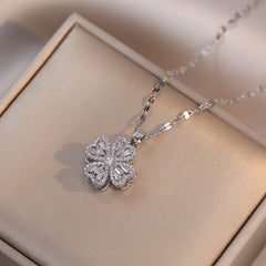 18k Golden Plating Clover Pendant Necklace Elegant Jewelry
