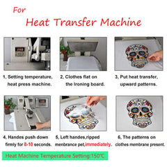 Owl Heat Transfer Stickers Iron On Patches For Men DIY Clothes T Shirt Decoratio