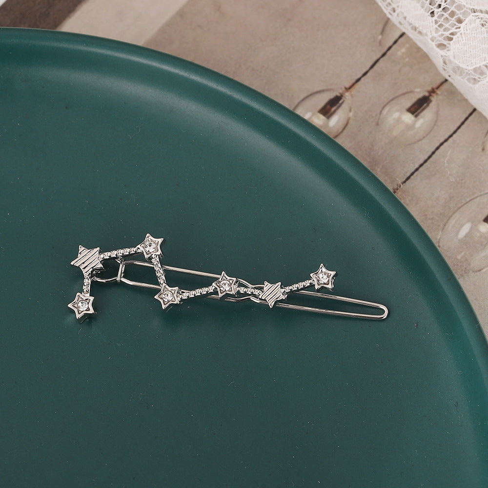 Rhinestone Star Decor Hair Clip for Women and Girls