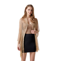Hollow Out Shawl Tassel Scarf Thin Cape Summer Sunscreen Shawl