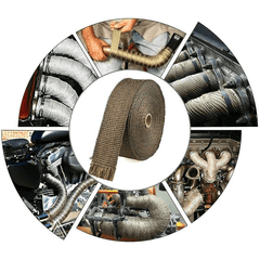 2M Motorcycle Exhaust Wrap Roll Fiberglass Heat Shield Tape Thermal Protection