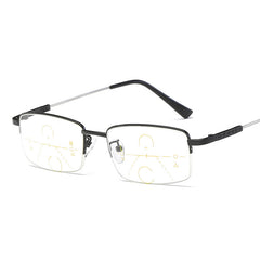 Men's Titanium Multifocal Reading Glasses Anti Light Presbyopia